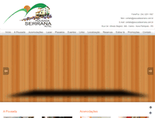 Tablet Screenshot of pousadaserrana.com.br